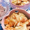 seacomet's cooksnap of when they made 簡単！鶏ささみとキャベツのケチャップ炒め.