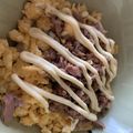栗うさぎ's cooksnap of when they made 簡単★子ども大好き★ツナマヨ丼、おにぎり.