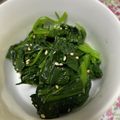 clover♡3's cooksnap of when they made めんつゆで☆ほうれん草のおひたし.