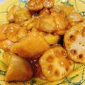 ゅき茶's cooksnap of when they made 鶏肉・里芋・レンコンの煮物.