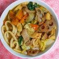 クック021E2T☆'s cooksnap of when they made かぼちゃ煮物 リメイク ほうとう風うどん.