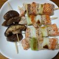 拓菜のママ's cooksnap of when they made おつまみに！鮭ハラスの串焼き★ネギマ？.