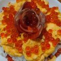くぅ95021623's cooksnap of when they made 【父の日に】サーモンとイクラの寿司ケーキ.