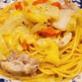 おりがみkidsママ's cooksnap of when they made ＊リメイク＊白菜のクリーム煮のパスタ＊.