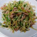 ちょこ☆1205☆'s cooksnap of when they made ☆豆苗ともやしと豚肉の炒め物.