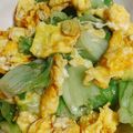 たぬとん's cooksnap of when they made ビーンズとレタスの卵炒め.
