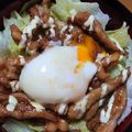 くぅ95021623's cooksnap of when they made うちカフェごはん＊せせりの照りマヨ丼.