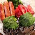 ひよこまめ52's cooksnap of when they made お弁当や麺類と◎梅と大葉の胡麻塩おにぎり.