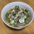 Mi〜ちゃん's cooksnap of when they made 暑い夏に火を使わない♪さば缶で簡単冷や汁.