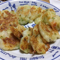 北京パンダ's cooksnap of when they made たたきじゃがいもと桜海老のチーズお焼き.