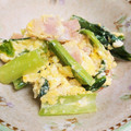 みぽぴぽ's cooksnap of when they made 簡単！小松菜とベーコンの玉子炒め.