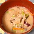 ららこーら's cooksnap of when they made 残り野菜のビーガン酒粕汁.