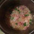 inLondon's cooksnap of when they made グリーンピースとハムの玄米リゾット.