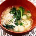 あーこ姐's cooksnap of when they made ほうれん草とちりめんじゃこのお味噌汁❀.