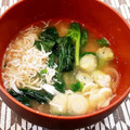 あーこ姐's cooksnap of when they made ほうれん草とちりめんじゃこのお味噌汁❀.