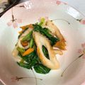 虎徹のママ's cooksnap of when they made ほうれん草ニンジン竹輪のバター醤油炒め.