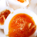 ☆h☆t☆k☆'s cooksnap of when they made 半熟ゆでたまご♪醤油とゴマで即席味玉風！.