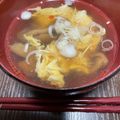 okamelove's cooksnap of when they made なめこと卵のなんちゃってサンラータン！.