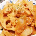 harukino's cooksnap of when they made れんこんと豚こま メイン簡単 デミ風炒め.