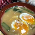 たべたべこ's cooksnap of when they made ニラ玉納豆汁.