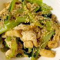 しゃもじなくま's cooksnap of when they made ちぢみ小松菜と油揚げ炒め.