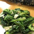mantacarp's cooksnap of when they made 春菊のガーリック醤油炒め.