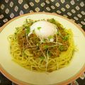龍青空ママ's cooksnap of when they made おひとりさまの残り鶏そぼろで親子パスタ.