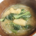 あんまかろん☆'s cooksnap of when they made 菜の花と薄揚げの味噌汁.