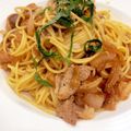 ビビ♡'s cooksnap of when they made 居酒屋のおやじ直伝！豚の生姜焼きパスタ.