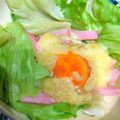 ユーロン's cooksnap of when they made レンチン2分半☆ハムチーズ巣ごもりレタス.