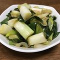 ままばなな1020's cooksnap of when they made 長ねぎ大量消費！ガーリックバター炒めだ！.