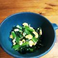 金魚のひらり's cooksnap of when they made 小松菜と卵のマヨネーズ炒め.