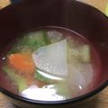 北京パンダ's cooksnap of when they made 大根と人参と青菜の味噌汁.