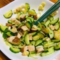 irunon's cooksnap of when they made 焼豚とキュウリのピリ辛和え.