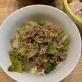 ポメちょん's cooksnap of when they made 旦那も作れた♪キャベツとオイスタそぼろ丼.