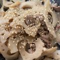 もりのおうち's cooksnap of when they made レンコンと豚肉のきんぴら炒め.