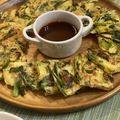 あねこちゃん's cooksnap of when they made 節約つまみニラ＆ネギ青い部分チーズチヂミ.
