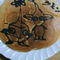 よぉぎゅると's cooksnap of when they made 竹炭パウダーでホットケーキアート.