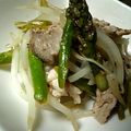 チビ☆ママ's cooksnap of when they made 豚肉とアスパラガスの梅炒め.