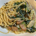 きゃさりん☆彡's cooksnap of when they made キノコとほうれん草の和風クリームパスタ☆.