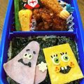suisuimoco's cooksnap of when they made 簡単キャラ弁☆スポンジボブ&パトリック☆.
