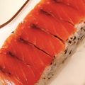 KAORULALA's cooksnap of when they made 昆布締めサーモンのカンタン押し寿司.