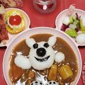 YUN♡TEN's cooksnap of when they made デコカレー☺白クマさんの海水浴.
