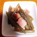 近所に同姓同名's cooksnap of when they made ふきとベーコンのガーリックバター炒め.