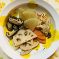 チェックのミニくま's cooksnap of when they made 蓮根・大根とカニかまぼこのサッと煮♪.