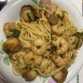 ねこしずちゃん's cooksnap of when they made エビとベビーホタテのバター醤油パスタ♪.