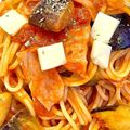 くみちん93☆'s cooksnap of when they made トマトソース缶で☆茄子とチーズのパスタ.