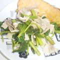 Jensonbutton's cooksnap of when they made 三つ葉と豚肉のナムル風♪.