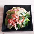 アクセル☆'s cooksnap of when they made 冷凍ストック☆カニカマと長ねぎのソテー♪.