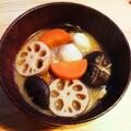 azbjbn's cooksnap of when they made ほくほくの食感♪3種の根菜と里芋のみそ汁.
